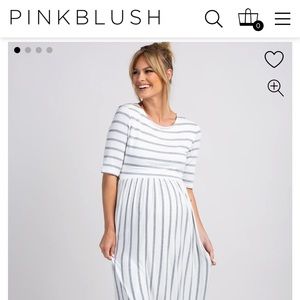 Pinkblush striped maxi dress